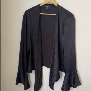 Missguided  Black  Ruffle Hem Blouse - Size US 12